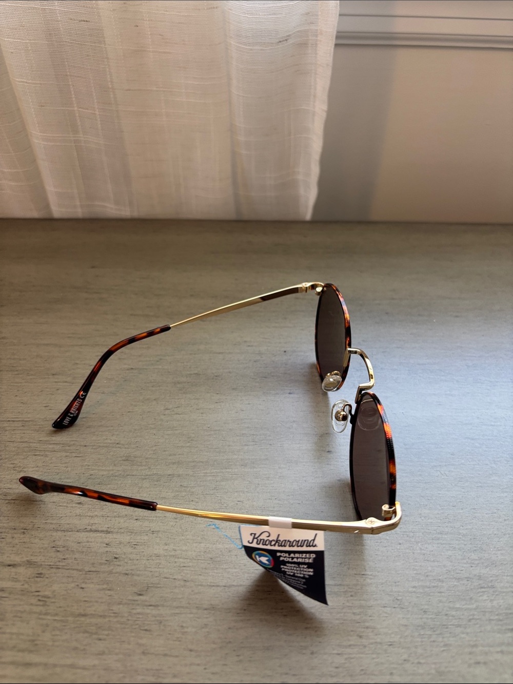 “KNOCKAROUND”   BRAND NEW WITH TAGS Tortoiseshell Sunglasses with Gold Frames - Picture 4 of 5